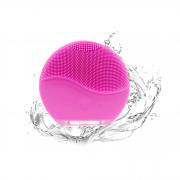 Udekit Waterproof Silicone Electric Facial Cleanser Brush Massager with USB Charging & Rechargeable,Removing Blackhead and Massage(Pink)
